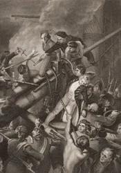 Der Tod von Kapitän Faulknor, Illustration aus 